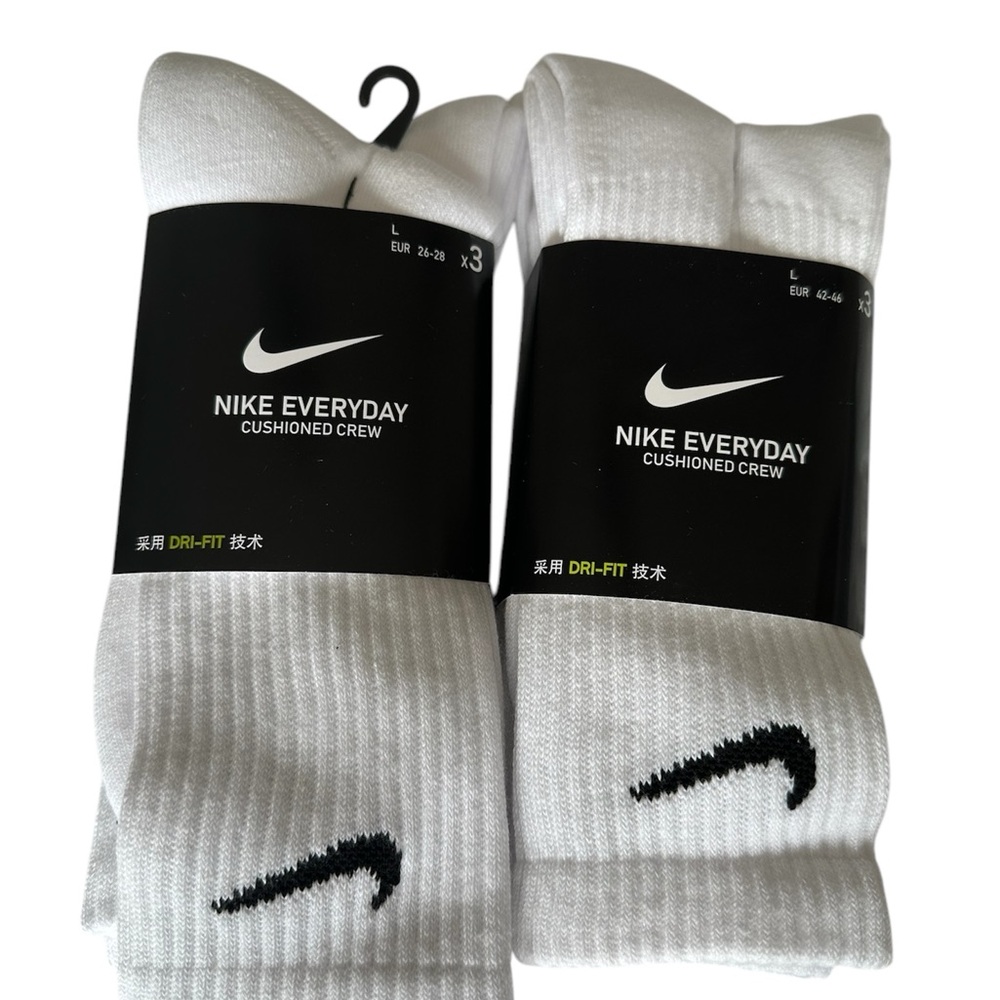 6 Pack Nike Everyday Cushioned Crew Socks - White